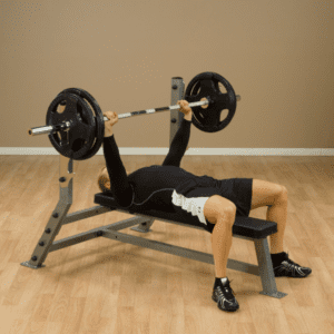bench-press with Olympic dumbbell