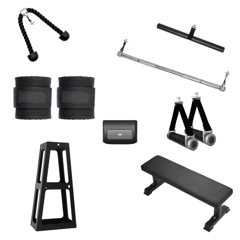 Photo de tous les accessoires fournis par l’IMBODY